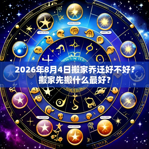 2026年8月4日搬家乔迁好不好？搬家先搬什么最好？