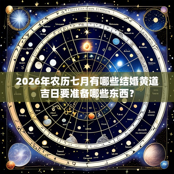 2026年农历七月有哪些结婚黄道吉日要准备哪些东西?