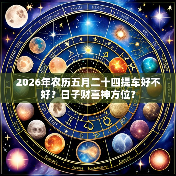 2026年农历五月二十四提车好不好?日子财喜神方位?