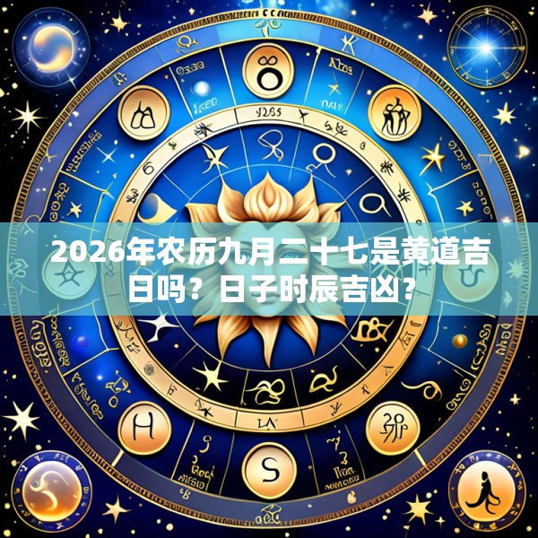 2026年农历九月二十七是黄道吉日吗?日子时辰吉凶?