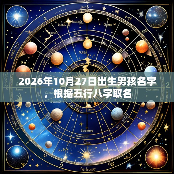 2026年10月27日出生男孩名字，根据五行八字取名
