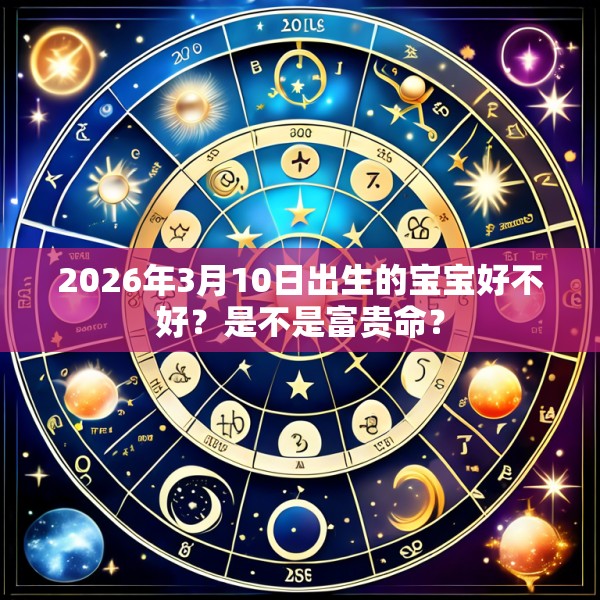 2026年3月10日出生的宝宝好不好？是不是富贵命？