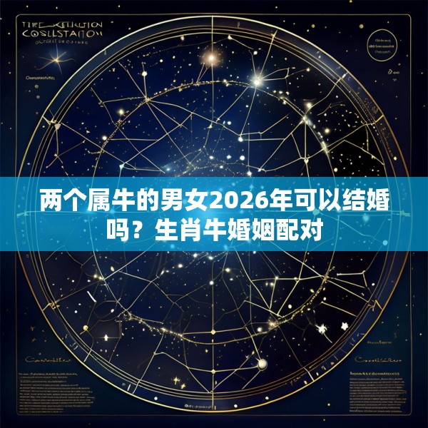两个属牛的男女2026年可以结婚吗？生肖牛婚姻配对
