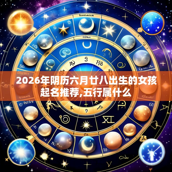2026年阴历六月廿八出生的女孩起名推荐,五行属什么