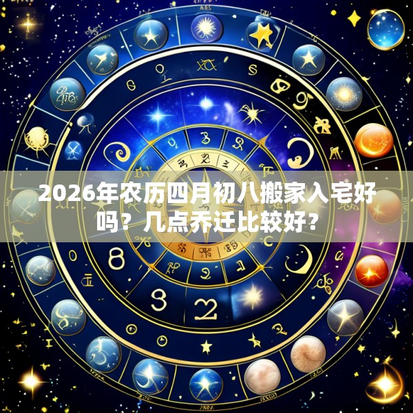 2026年农历四月初八搬家入宅好吗？几点乔迁比较好？