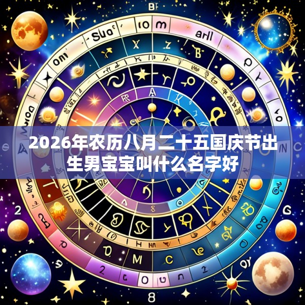 2026年农历八月二十五国庆节出生男宝宝叫什么名字好