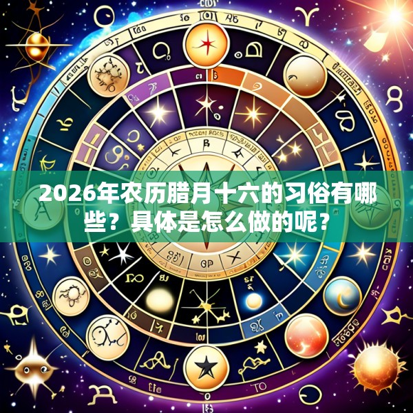 2026年农历腊月十六的习俗有哪些？具体是怎么做的呢？