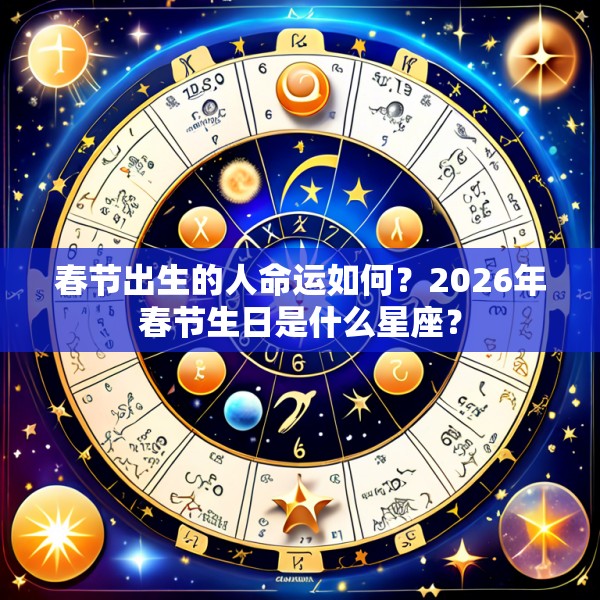 春节出生的人命运如何?2026年春节生日是什么星座?