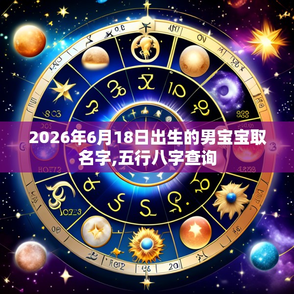 2026年6月18日出生的男宝宝取名字,五行八字查询