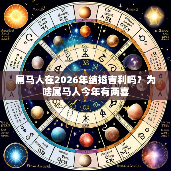 属马人在2026年结婚吉利吗？为啥属马人今年有两喜