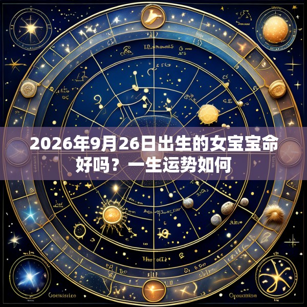 2026年9月26日出生的女宝宝命好吗?一生运势如何