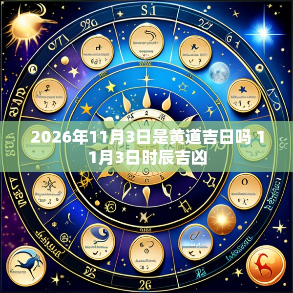 2026年11月3日是黄道吉日吗 11月3日时辰吉凶