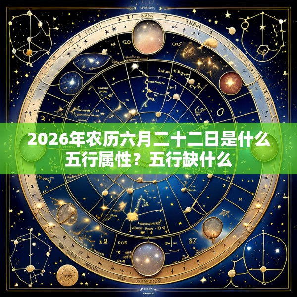 2026年农历六月二十二日是什么五行属性?五行缺什么