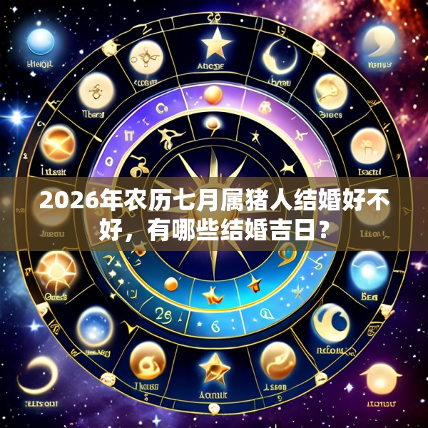 2026年农历七月属猪人结婚好不好，有哪些结婚吉日？