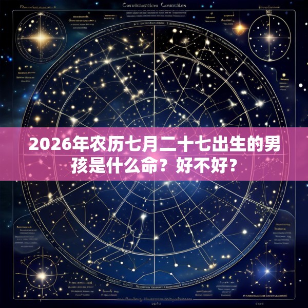 2026年农历七月二十七出生的男孩是什么命?好不好?