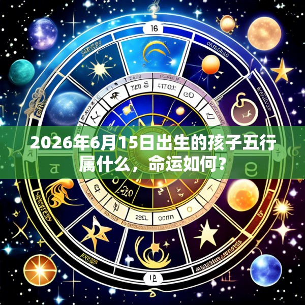 2026年6月15日出生的孩子五行属什么，命运如何？