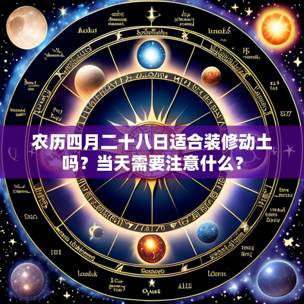 农历四月二十八日适合装修动土吗？当天需要注意什么？