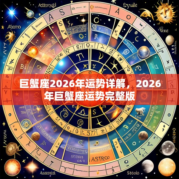 巨蟹座2026年运势详解，2026年巨蟹座运势完整版