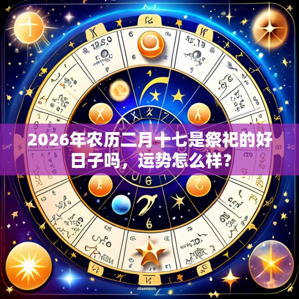 2026年农历二月十七是祭祀的好日子吗,运势怎么样?