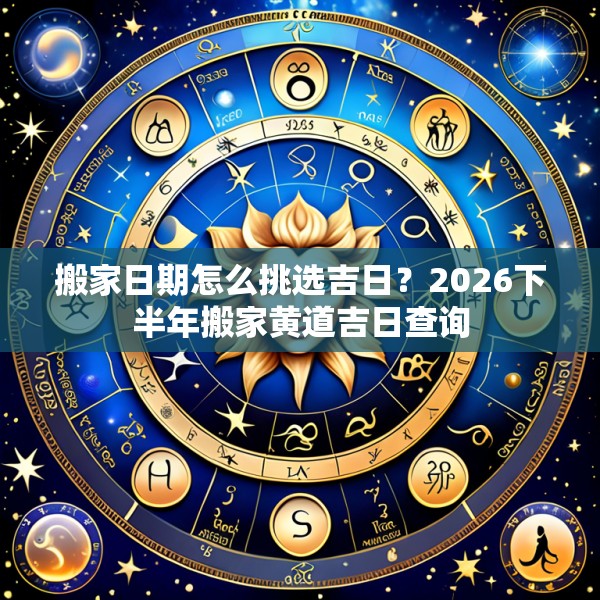搬家日期怎么挑选吉日？2026下半年搬家黄道吉日查询