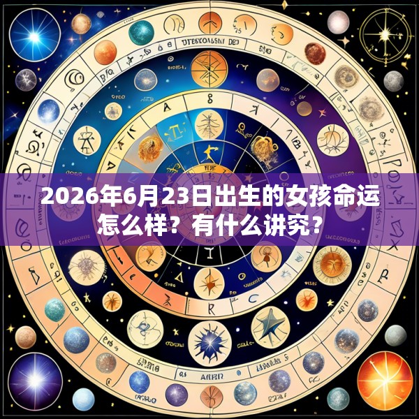 2026年6月23日出生的女孩命运怎么样?有什么讲究?