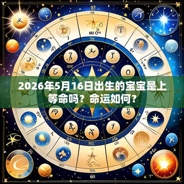 2026年5月16日出生的宝宝是上等命吗？命运如何？