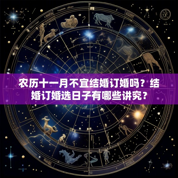农历十一月不宜结婚订婚吗？结婚订婚选日子有哪些讲究？