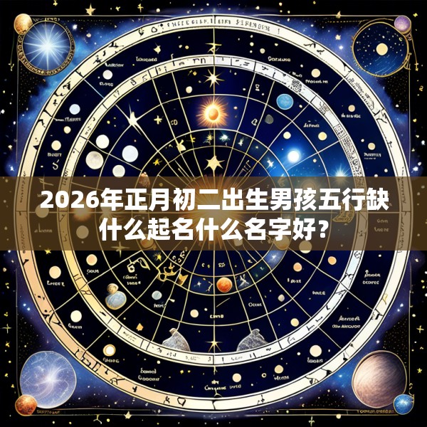 2026年正月初二出生男孩五行缺什么起名什么名字好？