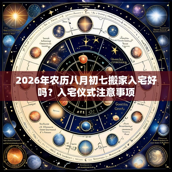 2026年农历八月初七搬家入宅好吗？入宅仪式注意事项