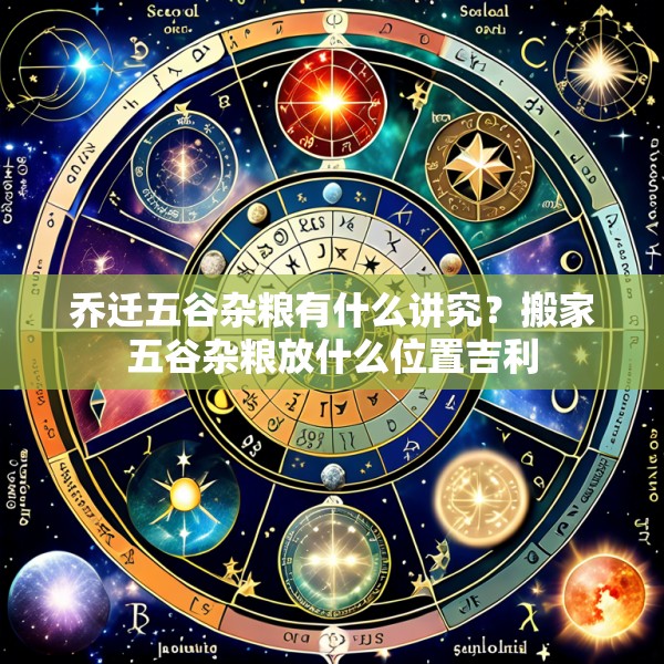 乔迁五谷杂粮有什么讲究？搬家五谷杂粮放什么位置吉利