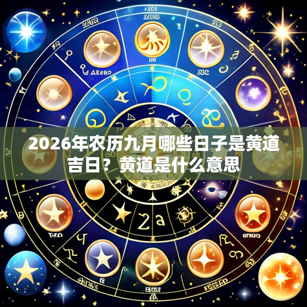 2026年农历九月哪些日子是黄道吉日？黄道是什么意思
