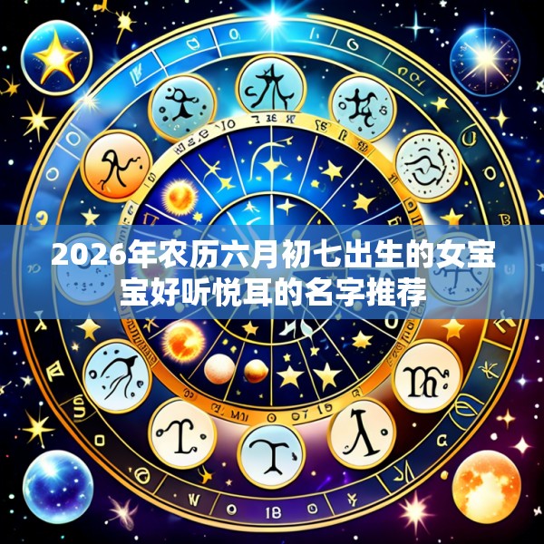 2026年农历六月初七出生的女宝宝好听悦耳的名字推荐