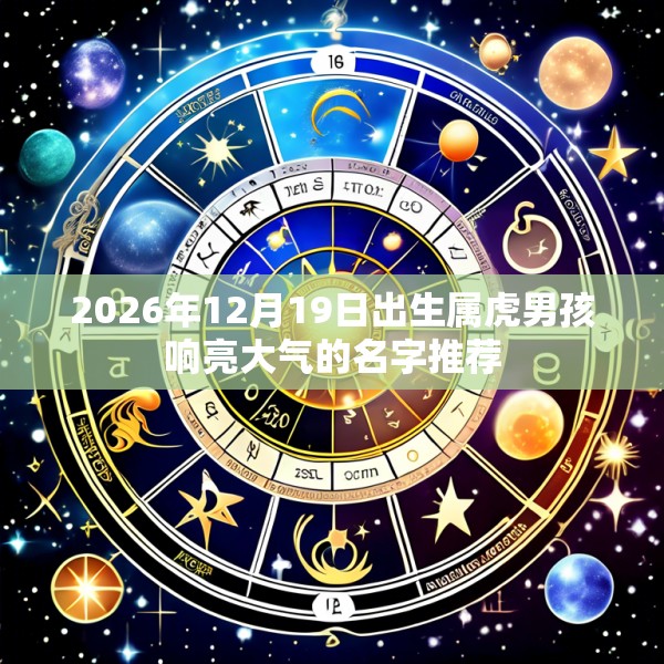2026年12月19日出生属虎男孩响亮大气的名字推荐