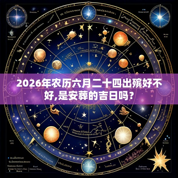 2026年农历六月二十四出殡好不好,是安葬的吉日吗？
