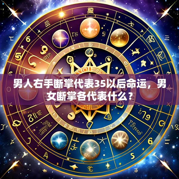 男人右手断掌代表35以后命运,男女断掌各代表什么?