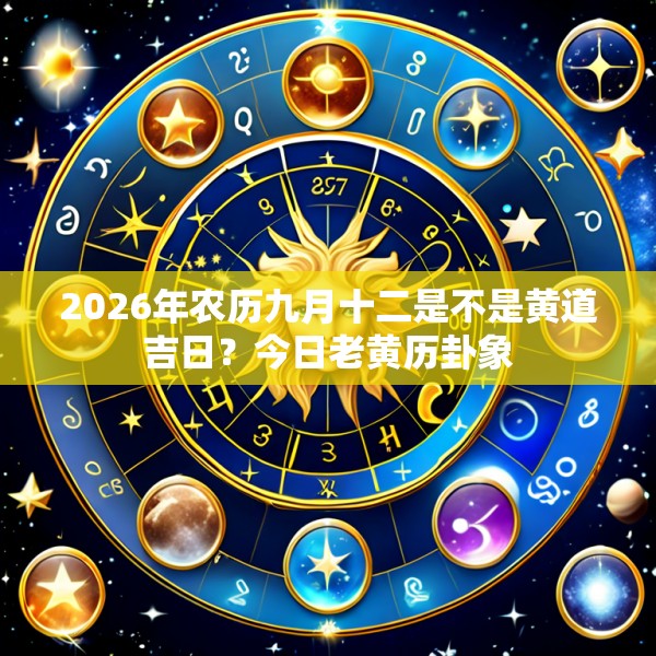 2026年农历九月十二是不是黄道吉日?今日老黄历卦象