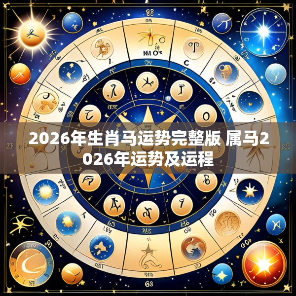 2026年生肖马运势完整版 属马2026年运势及运程