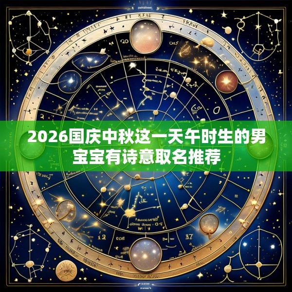 2026国庆中秋这一天午时生的男宝宝有诗意取名推荐