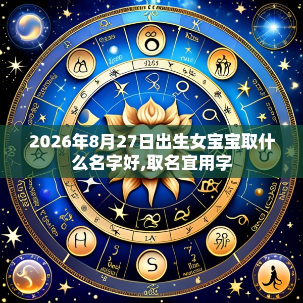 2026年8月27日出生女宝宝取什么名字好,取名宜用字