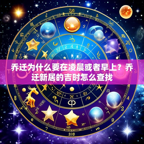 乔迁为什么要在凌晨或者早上？乔迁新居的吉时怎么查找