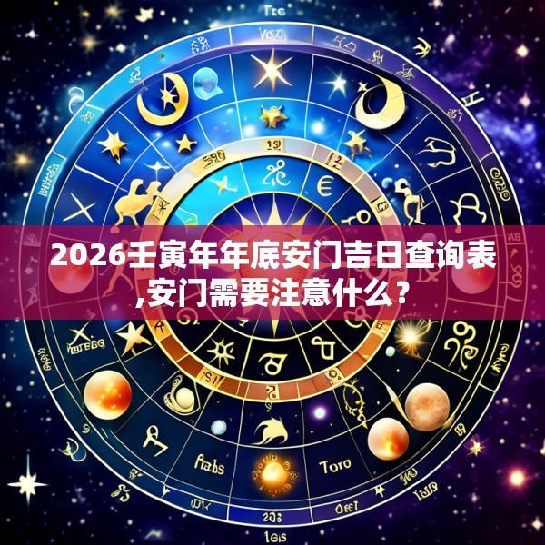 2026壬寅年年底安门吉日查询表,安门需要注意什么?