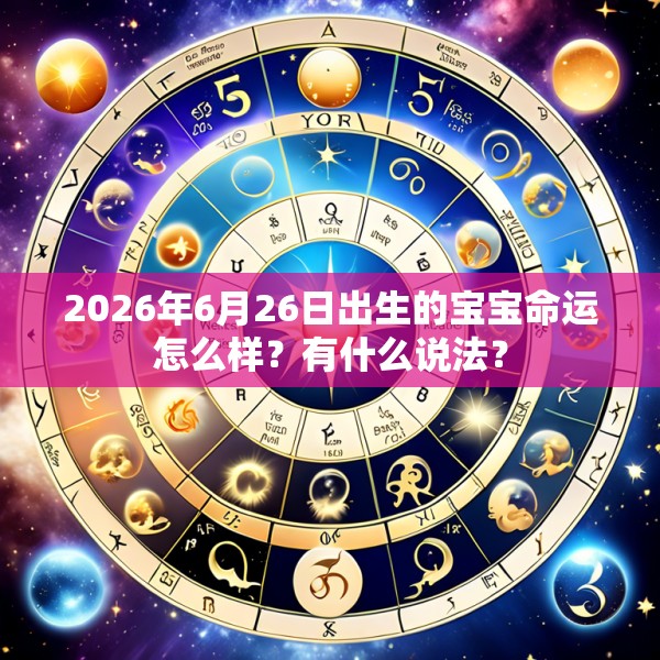 2026年6月26日出生的宝宝命运怎么样?有什么说法?