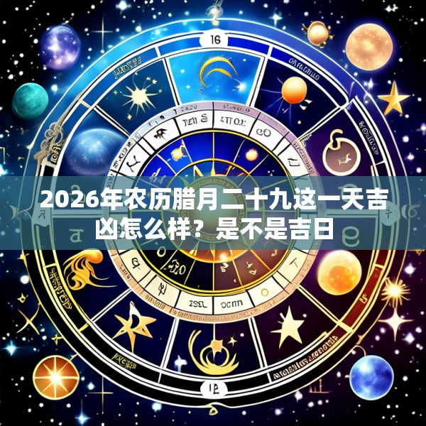 2026年农历腊月二十九这一天吉凶怎么样？是不是吉日