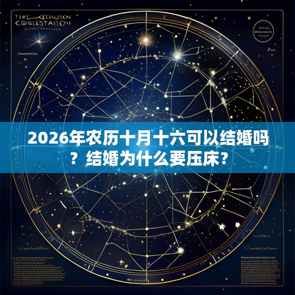 2026年农历十月十六可以结婚吗?结婚为什么要压床?