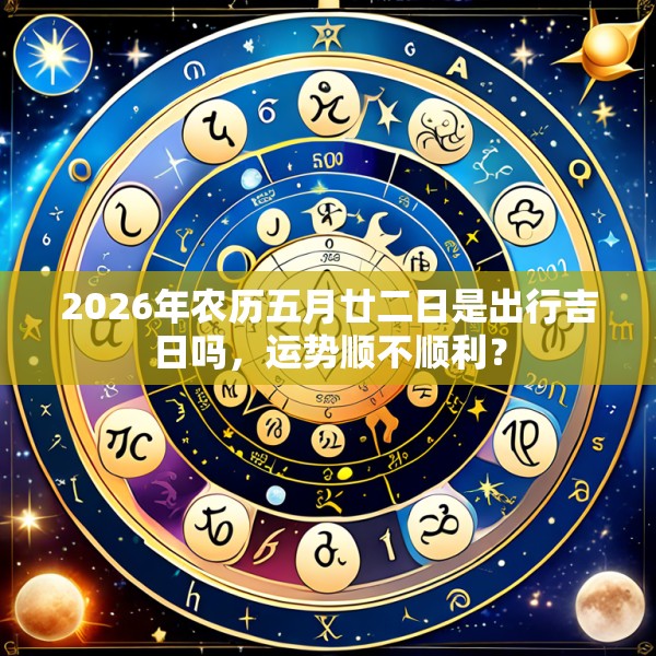 2026年农历五月廿二日是出行吉日吗，运势顺不顺利？