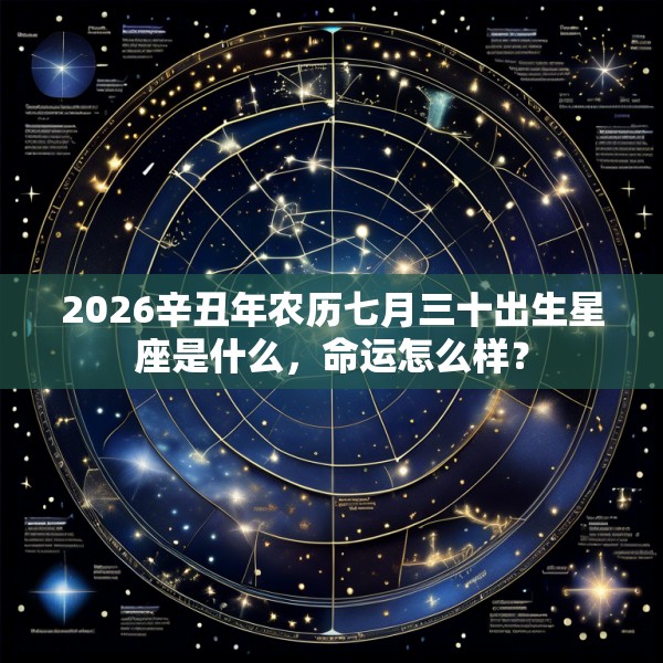 2026辛丑年农历七月三十出生星座是什么，命运怎么样？