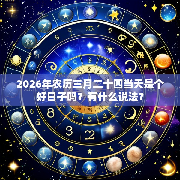 2026年农历三月二十四当天是个好日子吗？有什么说法？