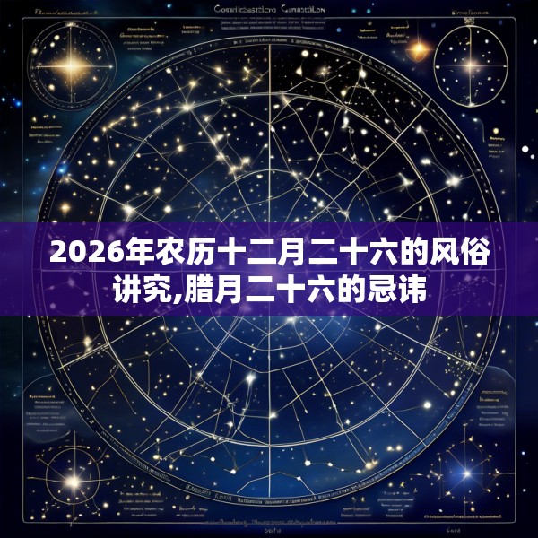 2026年农历十二月二十六的风俗讲究,腊月二十六的忌讳