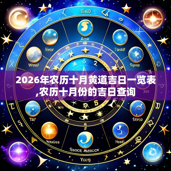 2026年农历十月黄道吉日一览表,农历十月份的吉日查询