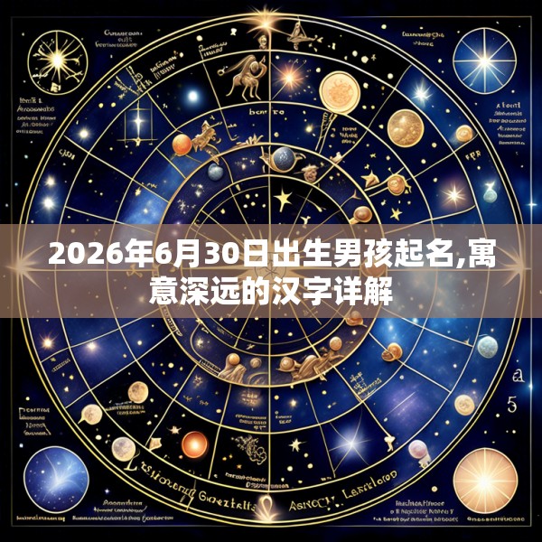 2026年6月30日出生男孩起名,寓意深远的汉字详解